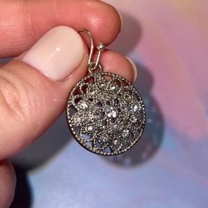 Sterling Silver Mandala Drop Earrings